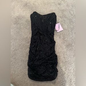 Hello Molly dress Black Sequin Corset top